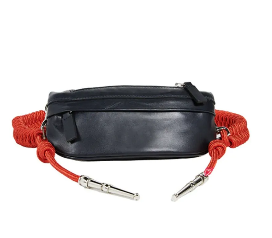 Women's Casual Leather Shoulder Bag With Weaving Belt