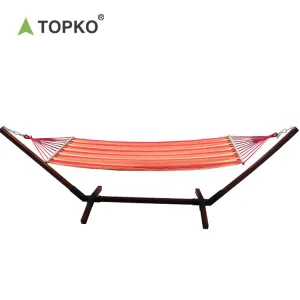Wooden Stick Cotton Canvas Nylon Hammock