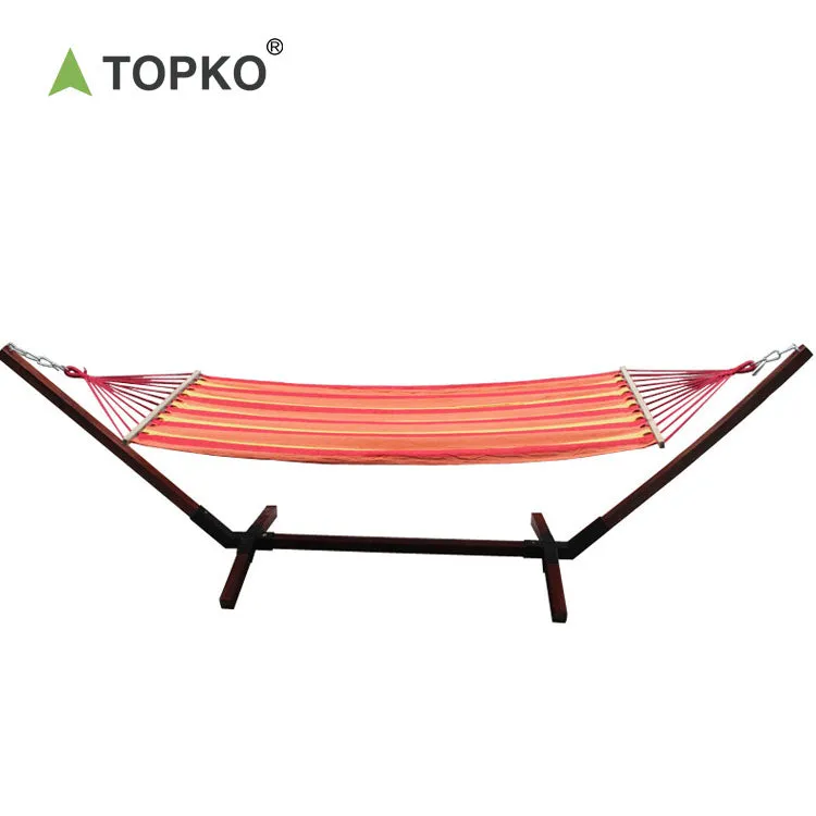 Wooden Stick Cotton Canvas Nylon Hammock