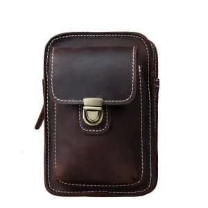 Woosir Genuine Leather Waist Bag Men