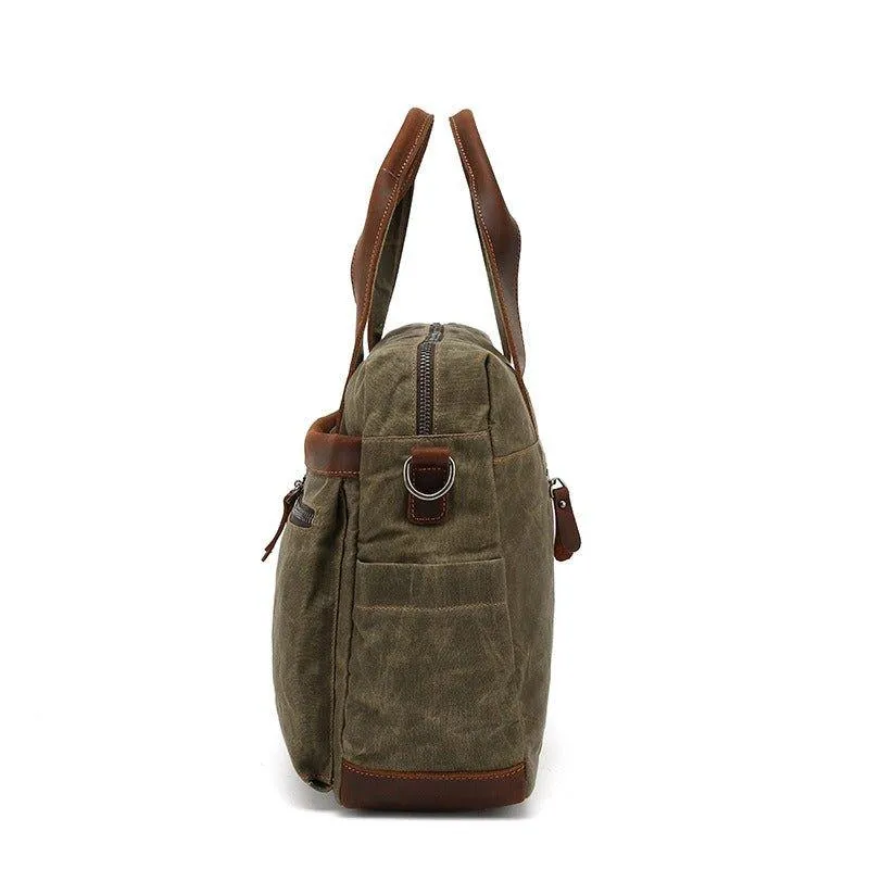 Woosir Men's Satchels Waxed Canvas