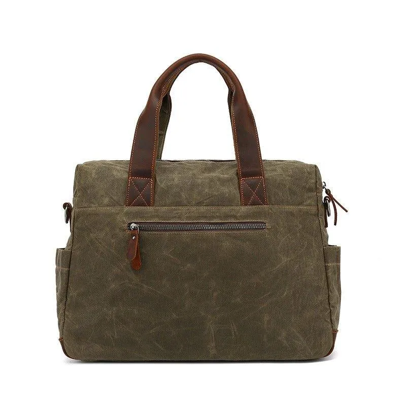 Woosir Men's Satchels Waxed Canvas