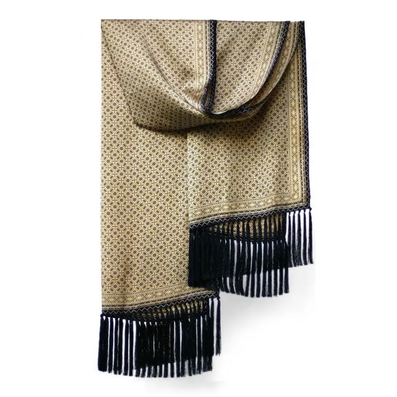 World Views Batik Silk Shawl 68" L x 21" W