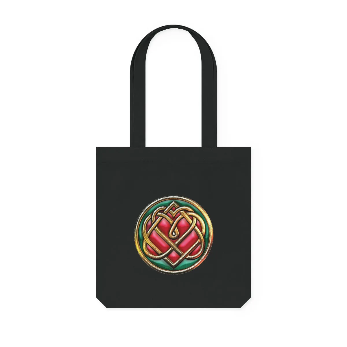 Woven Recycled Tote Bag With Heart Initiation Logo