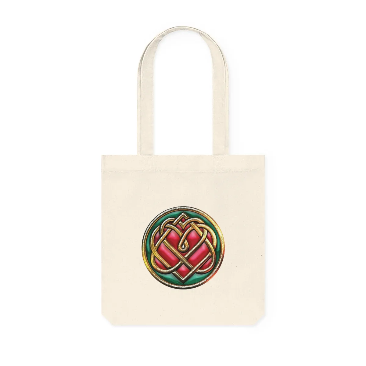 Woven Recycled Tote Bag With Heart Initiation Logo