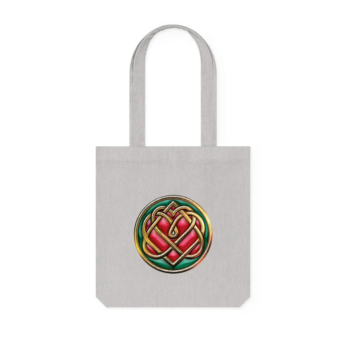 Woven Recycled Tote Bag With Heart Initiation Logo