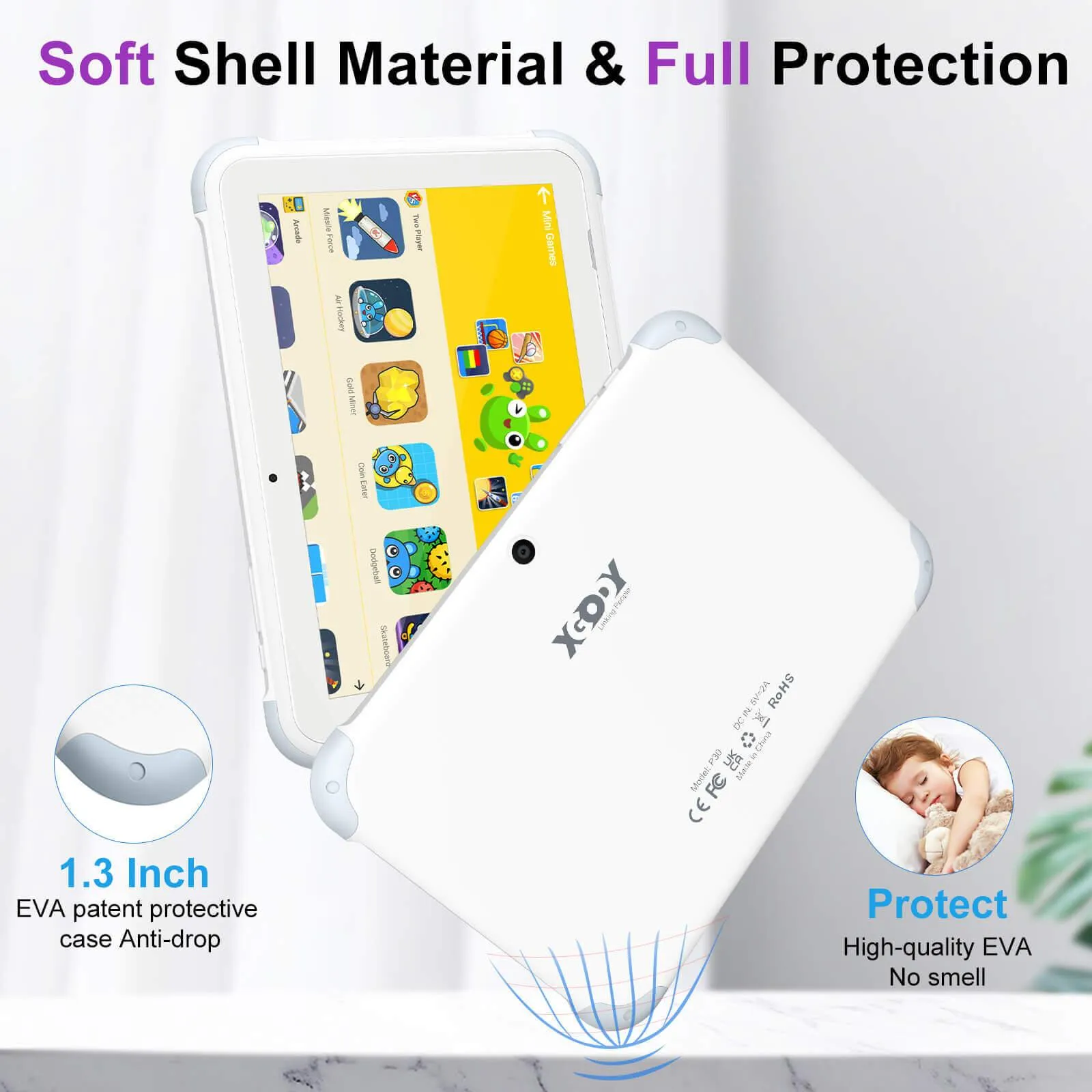 XGODY P30 Dual SIM 4G 1.3Hz Quad Core Processer 8 Inch HD Screen Tablet For Kids