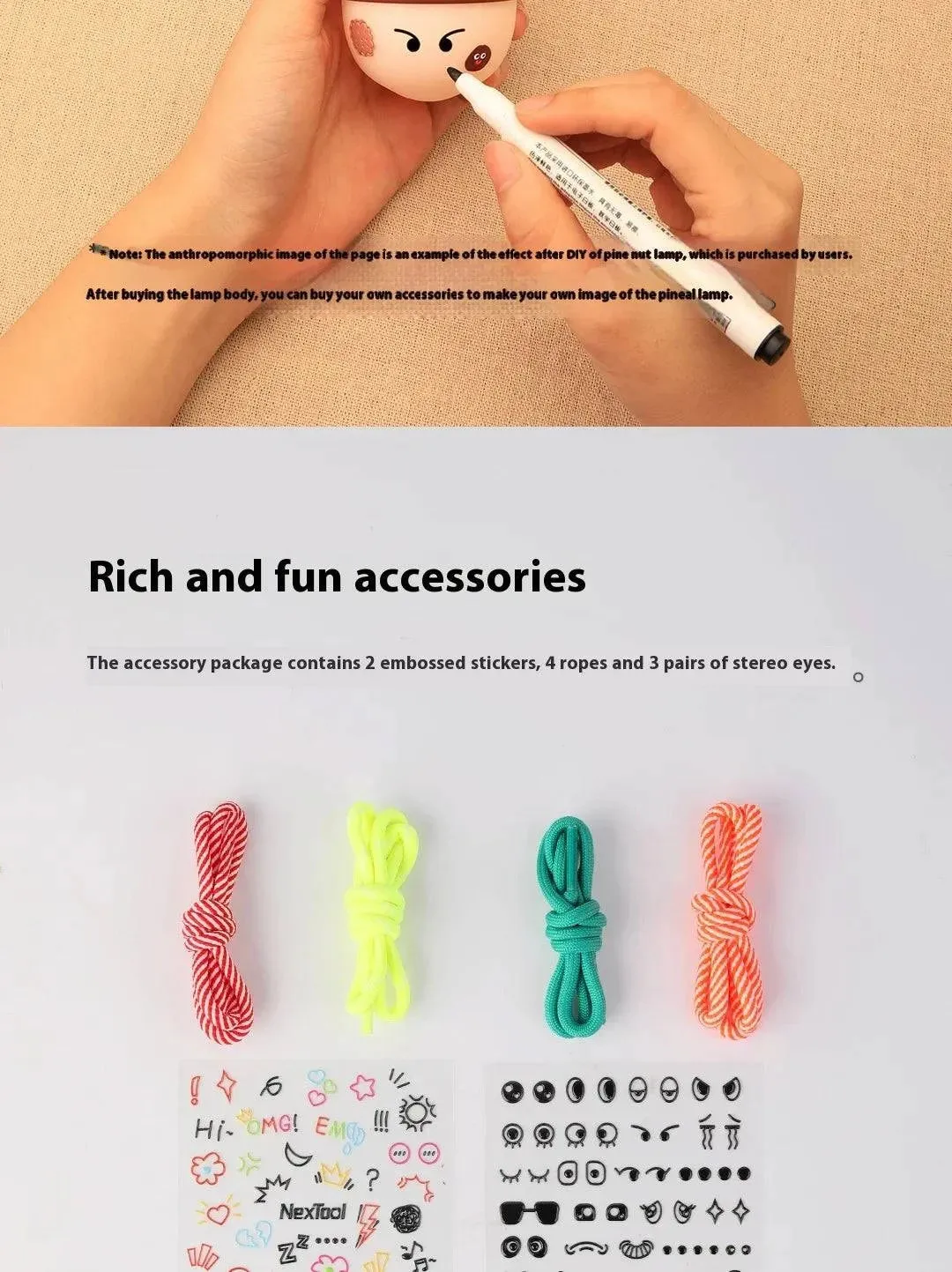 Xiaomi Nextool New Pinecone Camping Tent Night Light Long Range Atmosphere Light LED Camping Light