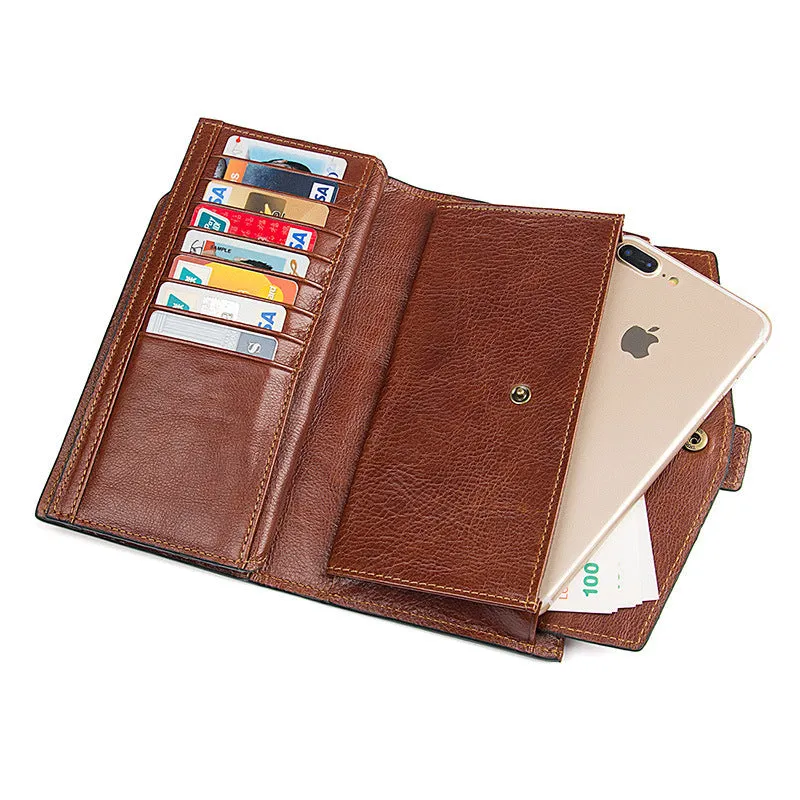 YAAGLE RFID Function Men's Real Leather Business Notecase Clutch YG8103