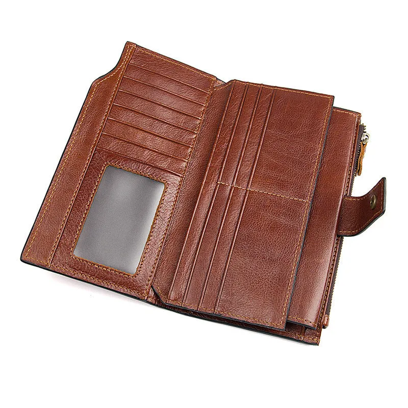 YAAGLE RFID Function Men's Real Leather Business Notecase Clutch YG8103