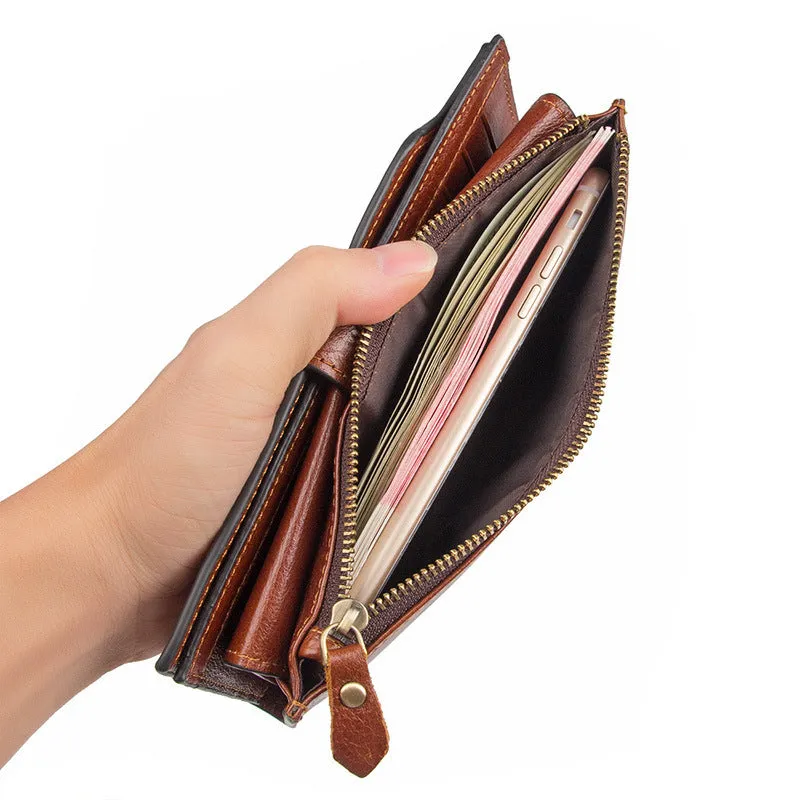 YAAGLE RFID Function Men's Real Leather Business Notecase Clutch YG8103
