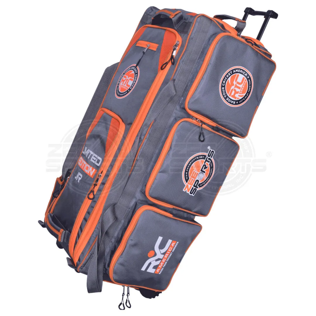 Zee Sports Kit Bag Limited Edition JR With Wheelie Gray Orange