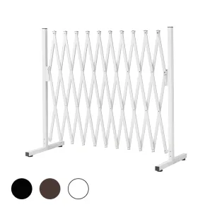 ZUNI Garden Security Fence Gate Expandable Aluminum Barrier Brown/White/Black